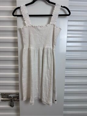 ROXY White Smocked Sundress - Casual Summer Dress